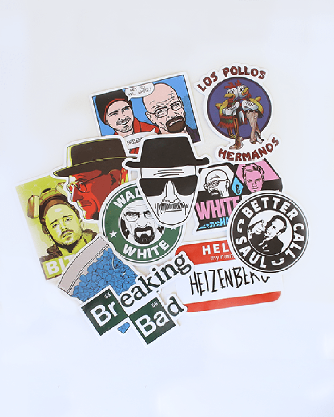 Breaking Bad Inspired Stickers - 6 Assorted Breaking Bad Inspired Stickers - Mystery Sticker Pack