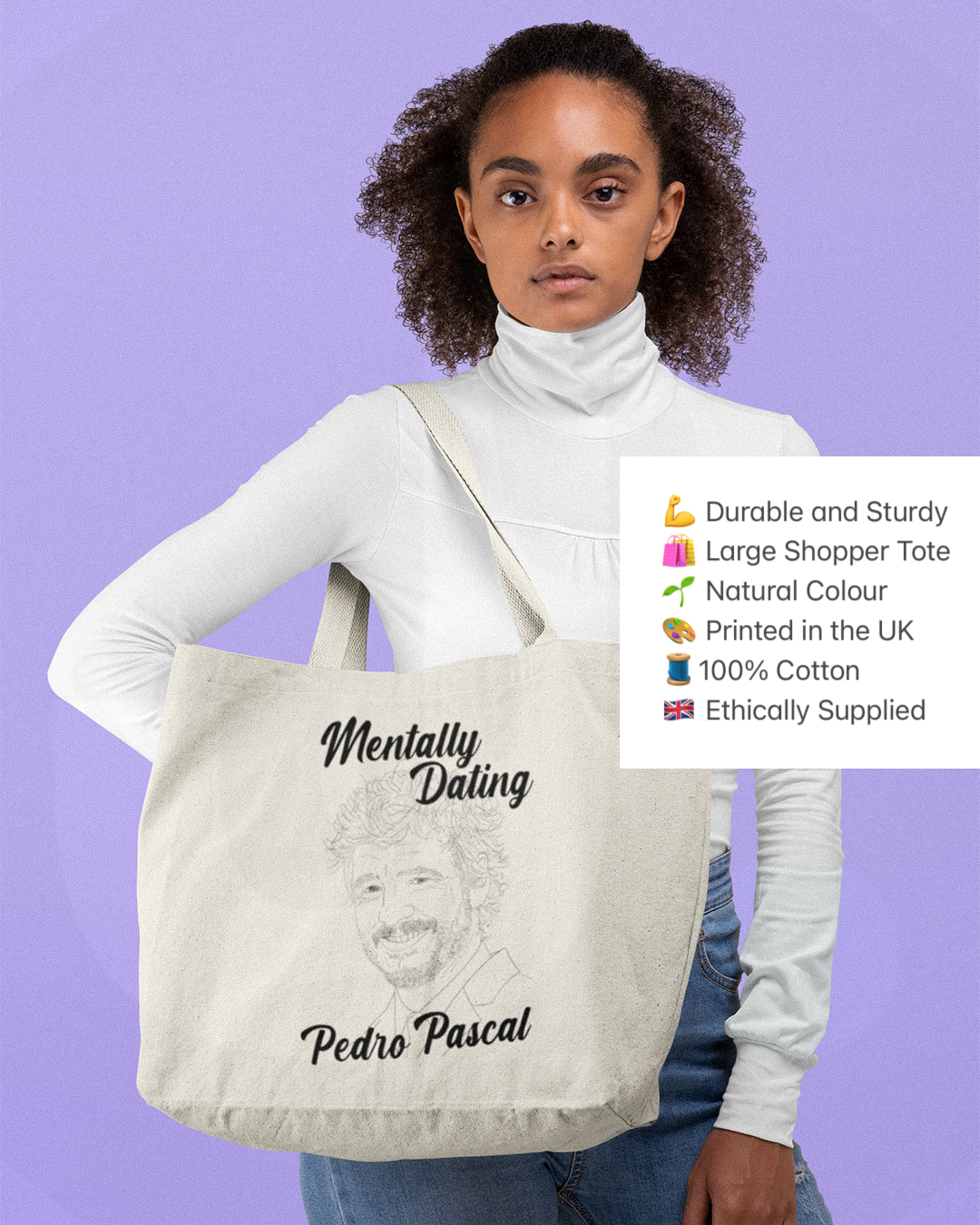 Mentally Dating Pedro Pascal Tote Bag Shopper - Mentally Dating Pedro Pascal Tote Bag - Daddy Pedro Pascal Shopper Tote Bag - Pedro Pascal The Last Of Us Inspired Tote Bag