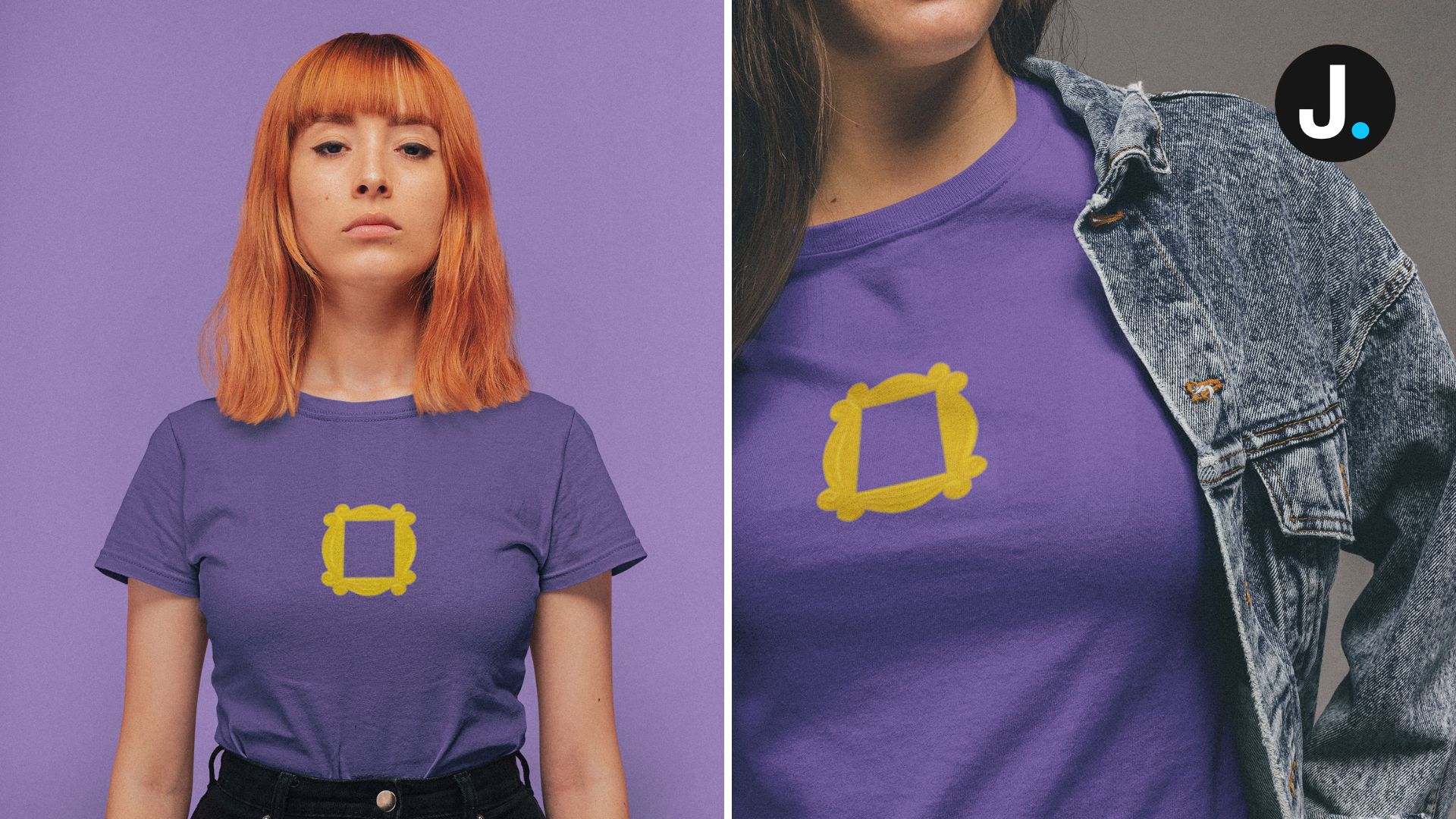 Friends Monica Frame T-Shirt - Friends Inspired Monica's Yellow Door Frame  T-Shirt